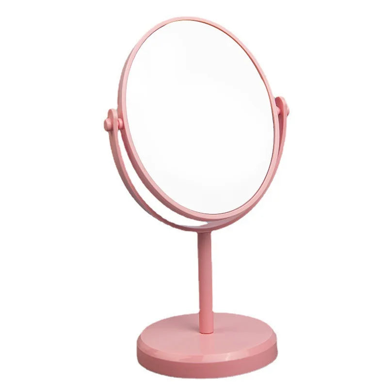 Desktop Makeup Mirror Girls' Dressing Table Stand Mirror Single-Sided Rotatable Vanity Mirror Exquisite Charm Women's Gift