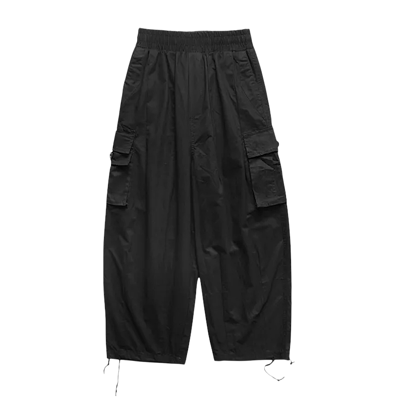 Baggy fit cargo pocket wide leg pant