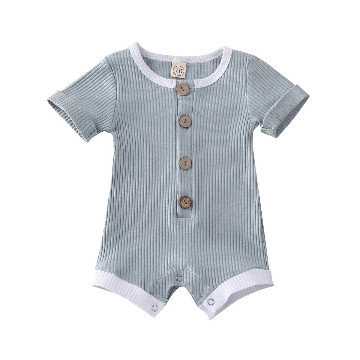 US Stock 0-18M Newborn Baby Boys Girls Clothes Short Sleeve Cotton Jumpsuit Bodysuit Cotton Outfit Summer