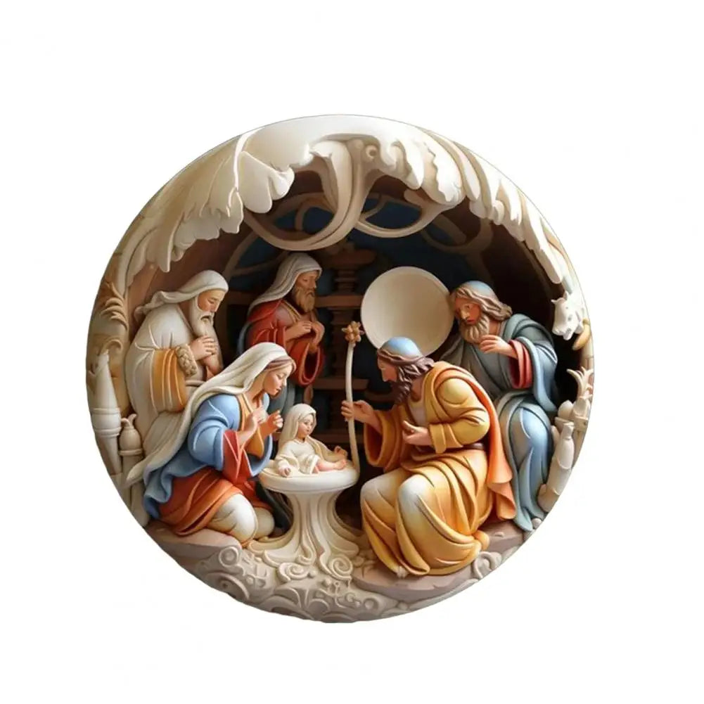 Ornament 3d Effect Christmas Nativity Decoration Reusable Acrylic Ornament For Indoor/outdoor Xmas Tree Birth