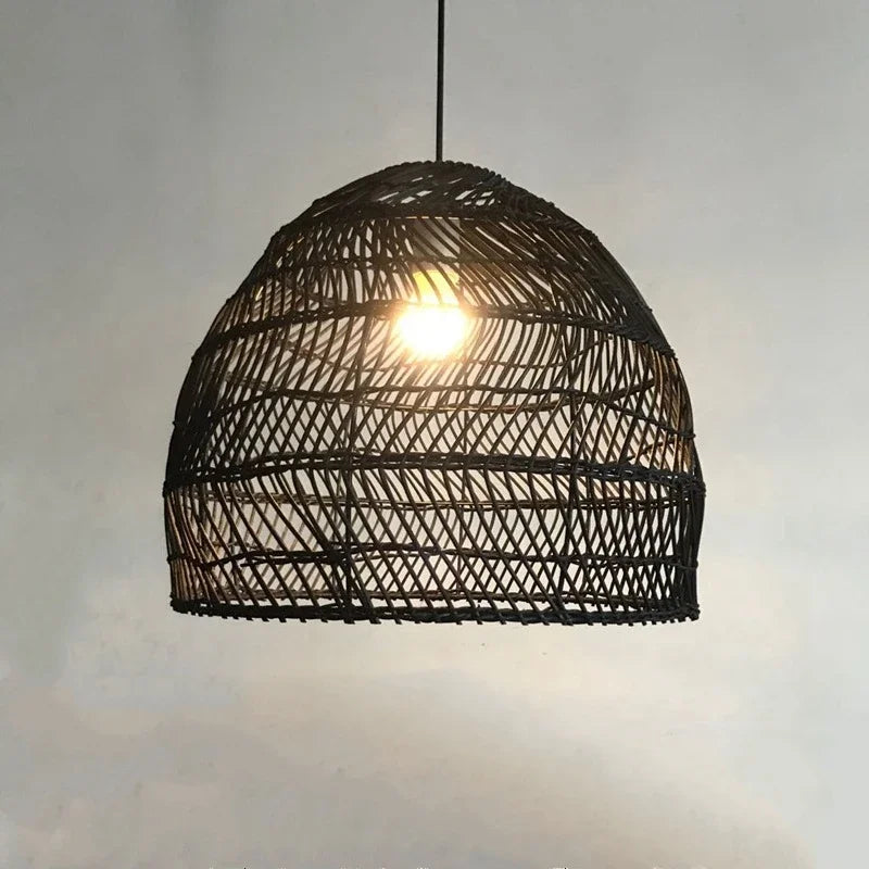 New Chinese Style Rattan Lamp Pendant Light Vintage Hanging Lamp E27 Living Room Dining Room Home Decor Cafe Restaurant Hanglamp