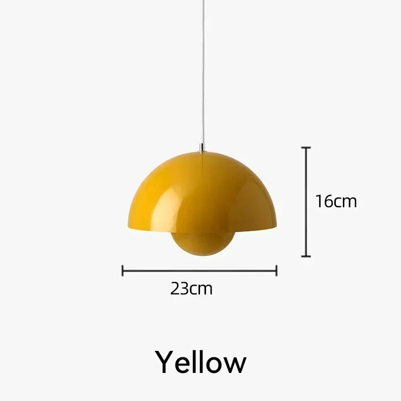 Nordic Flower Semicircular Pendant Light Modern Color Restaurant Hanging Ceiling Lamp Denmark Indoor Living Room Led Chandelier