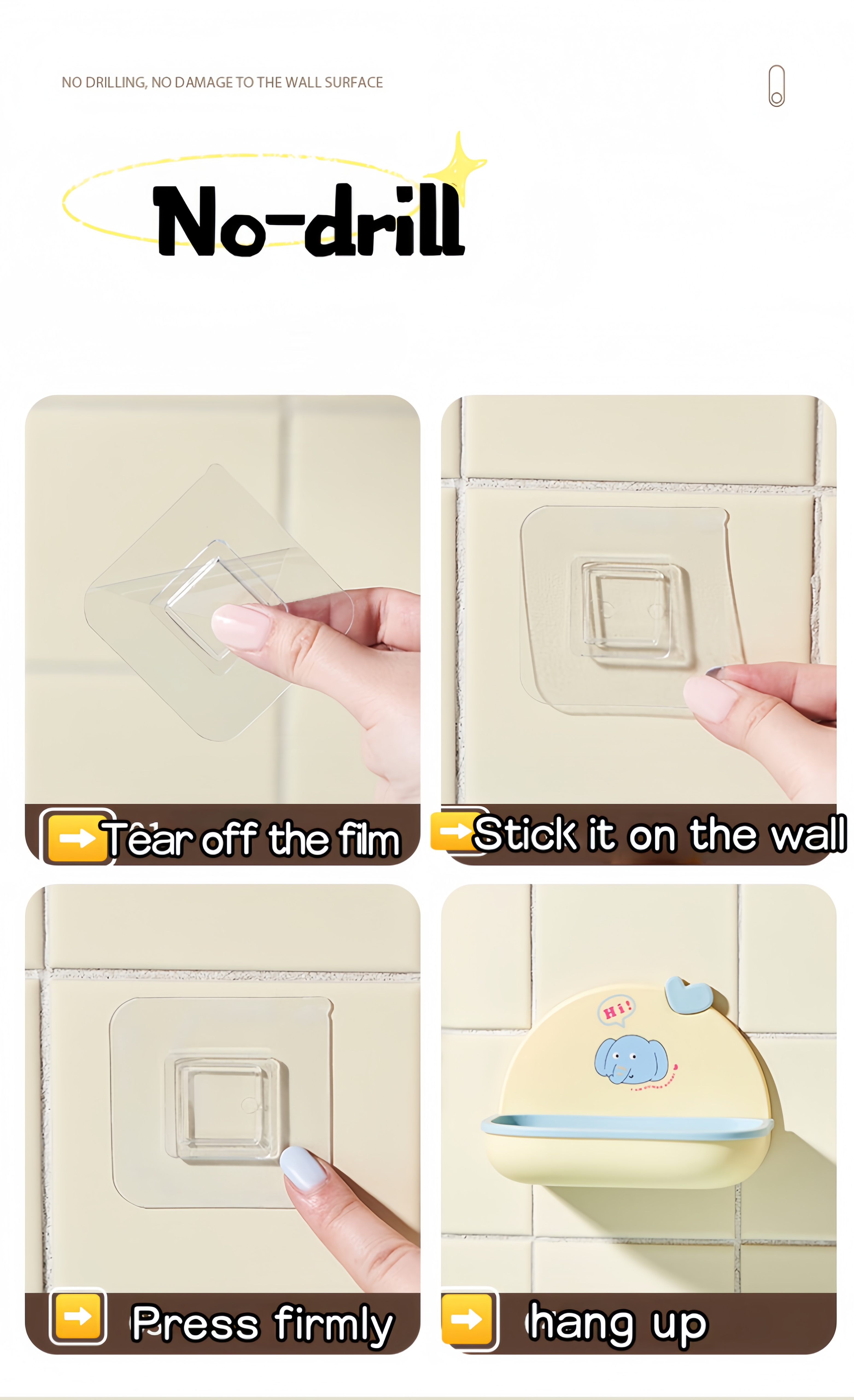 Cute Elephant Wall-Mounted Soap Dish