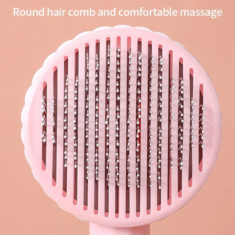 Self Cleaning Slicker Comb Remove Hair Grooming Brush Pet Dematting Comb Beauty Slicker Dog Comb Pet Accessories