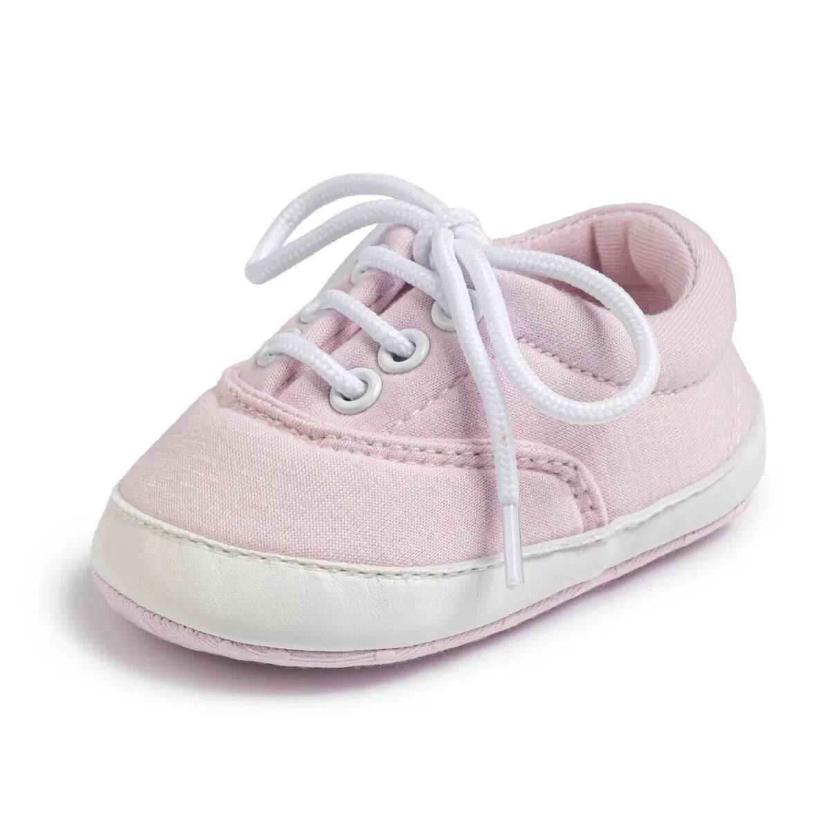 Meckior Baby Canvas Shoes Baby Boy Girl Sneakers Newborns Lace-up Anti-slip Sport First Walkers Infant Crib Shoes Moccasins