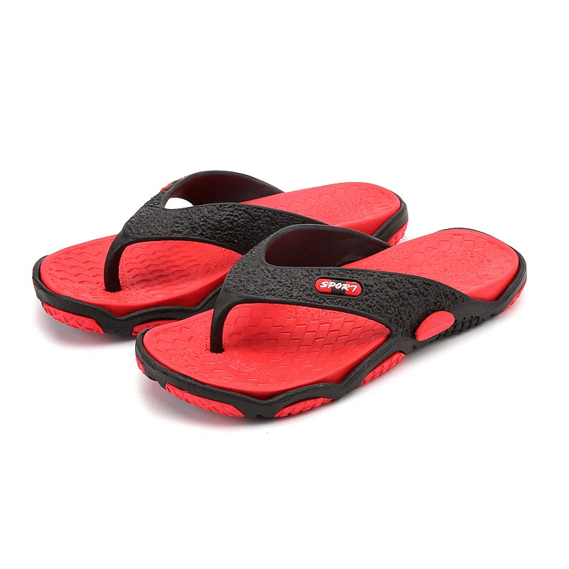 Trend Summer Men Slippers Flip Flops Beach Sandals Non-slip Casual Flat Shoes Slippers Indoor House Shoes for Men Outdoor Slides