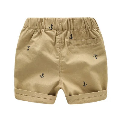 Children Shorts Toddler Kids Short Pant 2-9 Years Summer Cotton Anchor Boys Beach Shorts  Leisure Capris  Baby Clothing