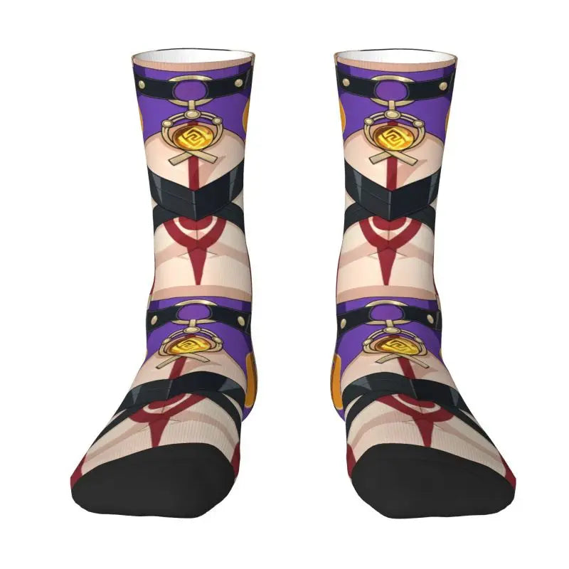 Tartaglia Childe Genshin Impact Men Women Crew Socks Unisex Fun 3D Print Anime Game Dress Socks