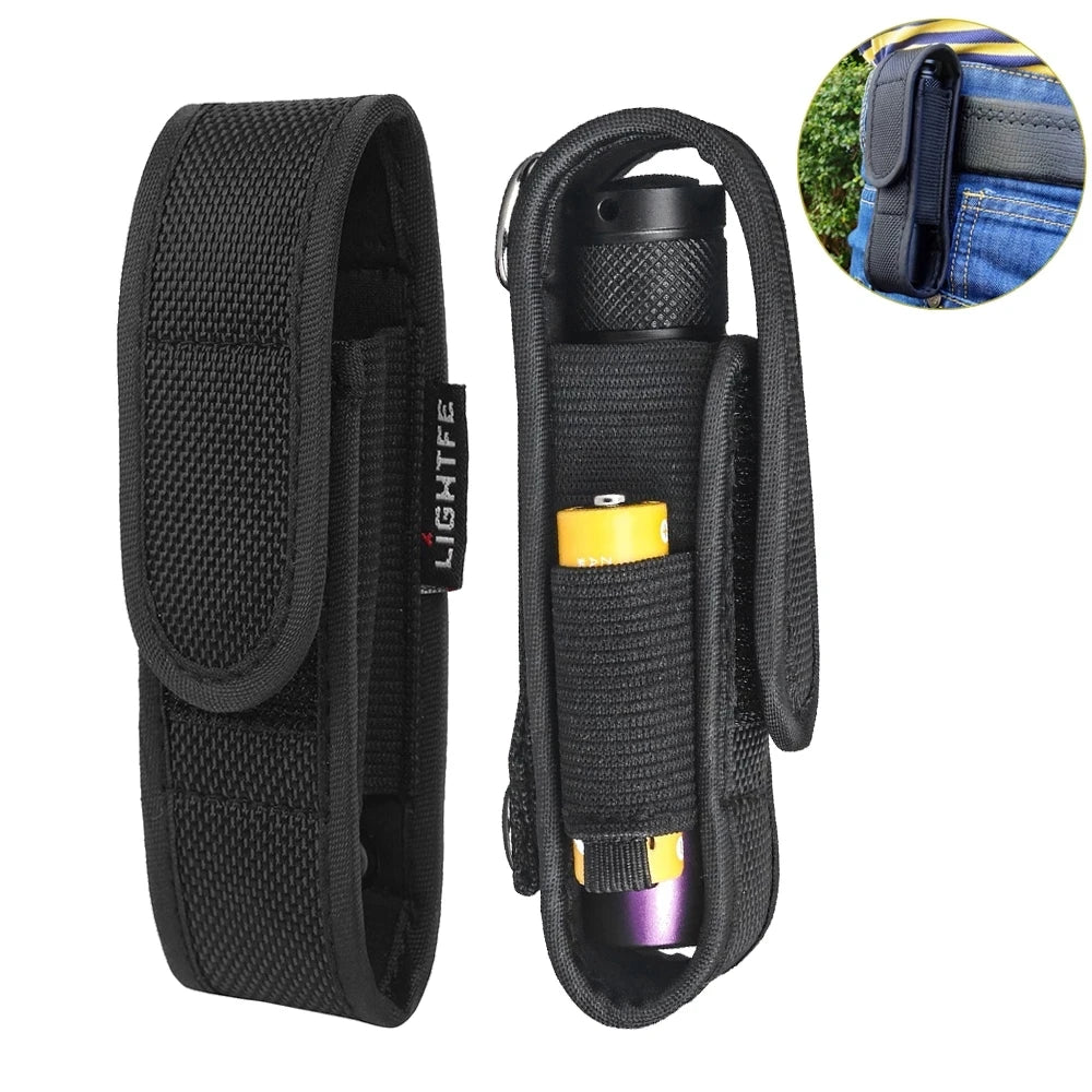 Linterna Táctica Molle Pouch Holster LED Torch Cover Case Belt Holder Bag Multitool