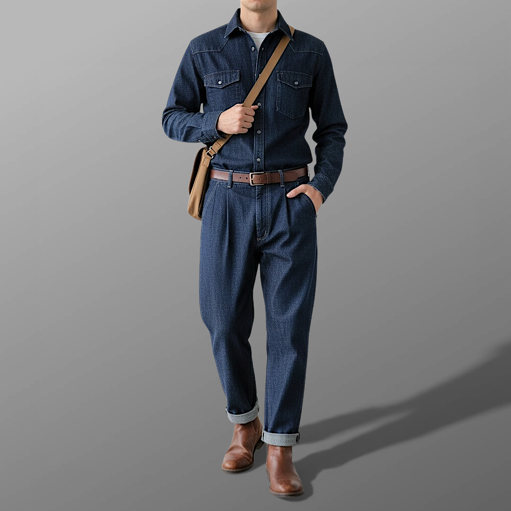 Baggy carrot denim jean