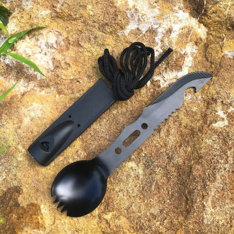 Camping Tableware Outdoor Stainless Steel Knife Fork Spoon