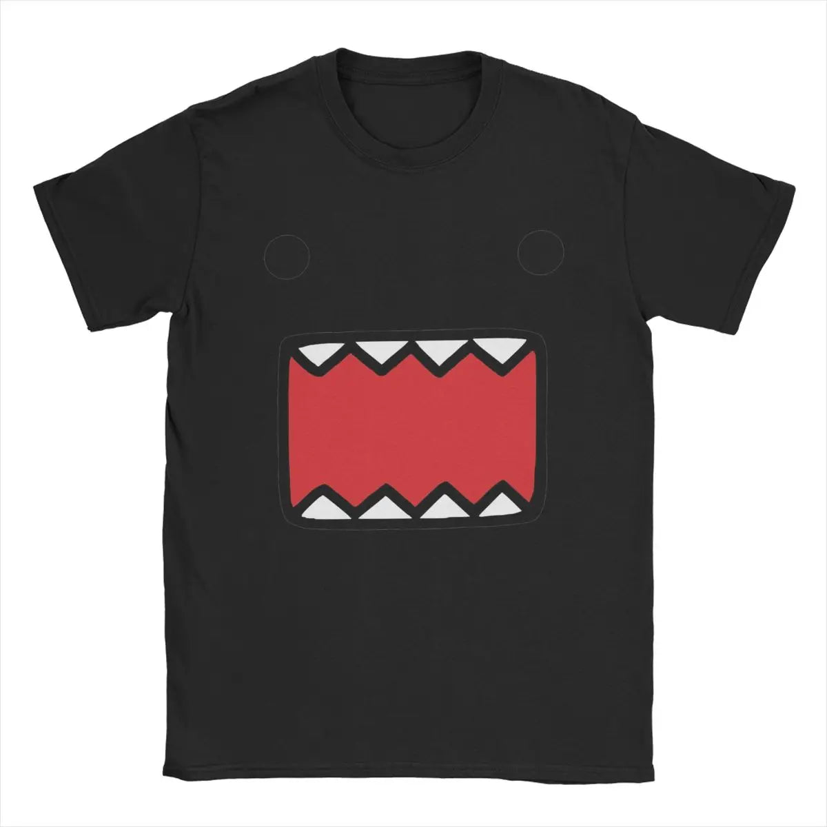 Domo Kun Doll Face T Shirts Men's Cotton Crazy T-Shirts Crew Neck Tee Shirt Short Sleeve Tops Adult