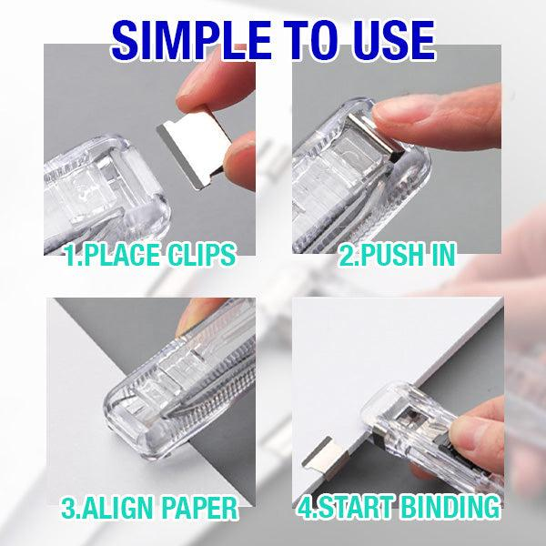 Staple-free Paper Binding Clip Kit
