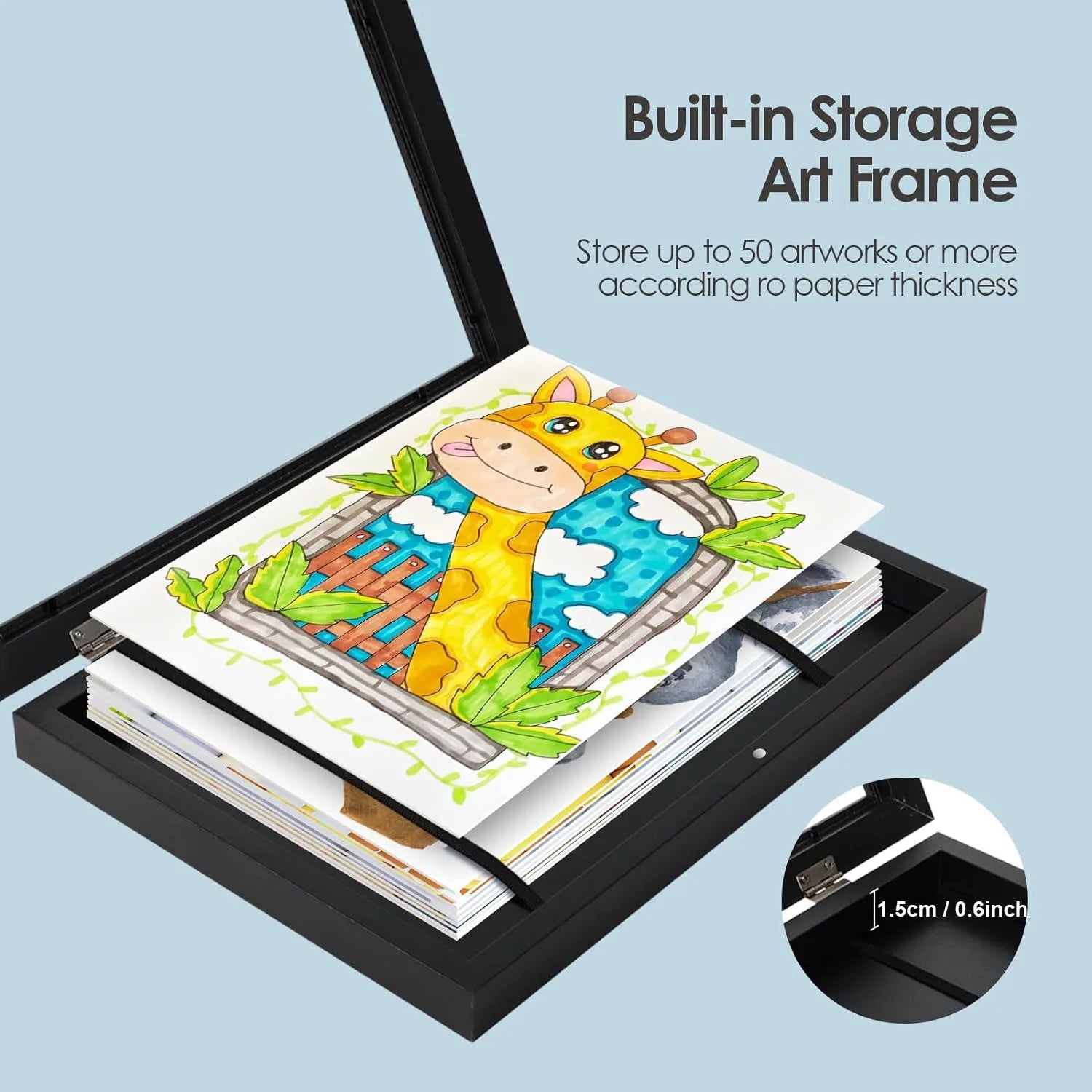 Children Art Frames Magnetic A3 A4 Changeable Kids Frametory for Photo Drawing Paintings Pictures Display Storing Photo Frame