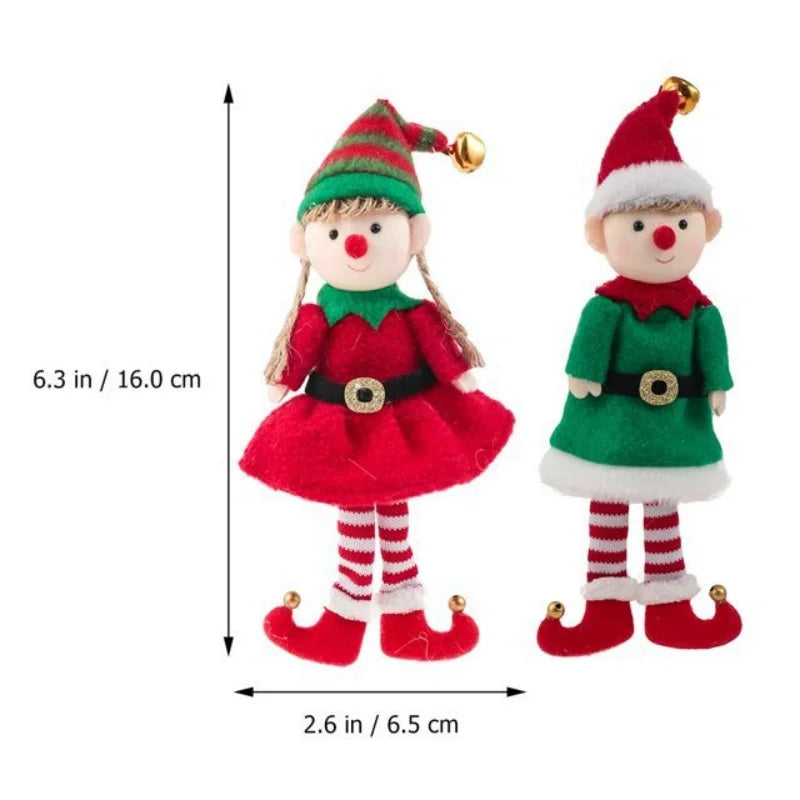 Ornaments Xmas tree Decor cute Boy Girl Elf Pendant Kids Gifts New Year Gifts