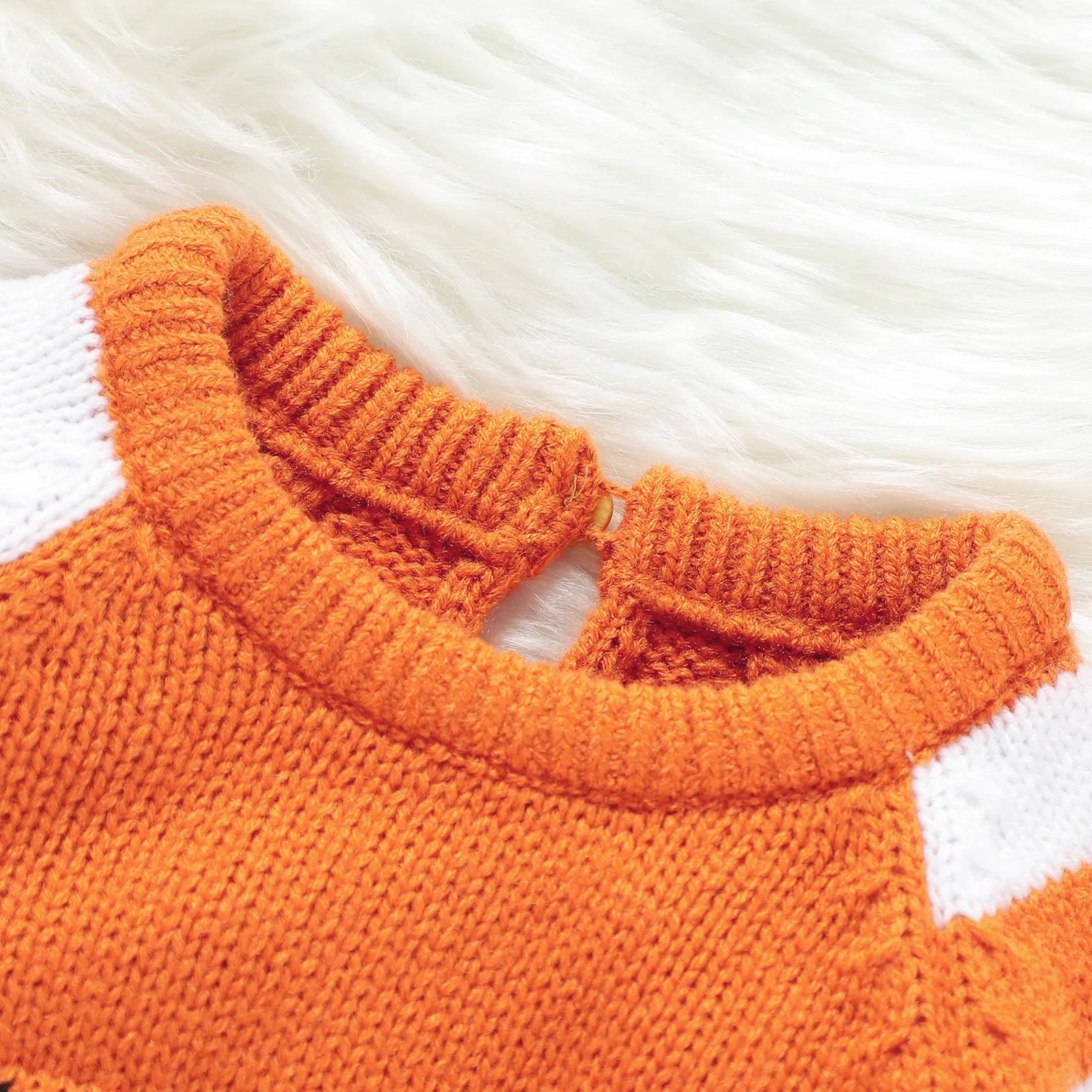 Halloween Baby Bodysuits Pumpkin Knit Newborn Boys Girls O Neck Long Sleeve Onesie Jumpsuits 0-18m Infant Toddler Winter Outfits