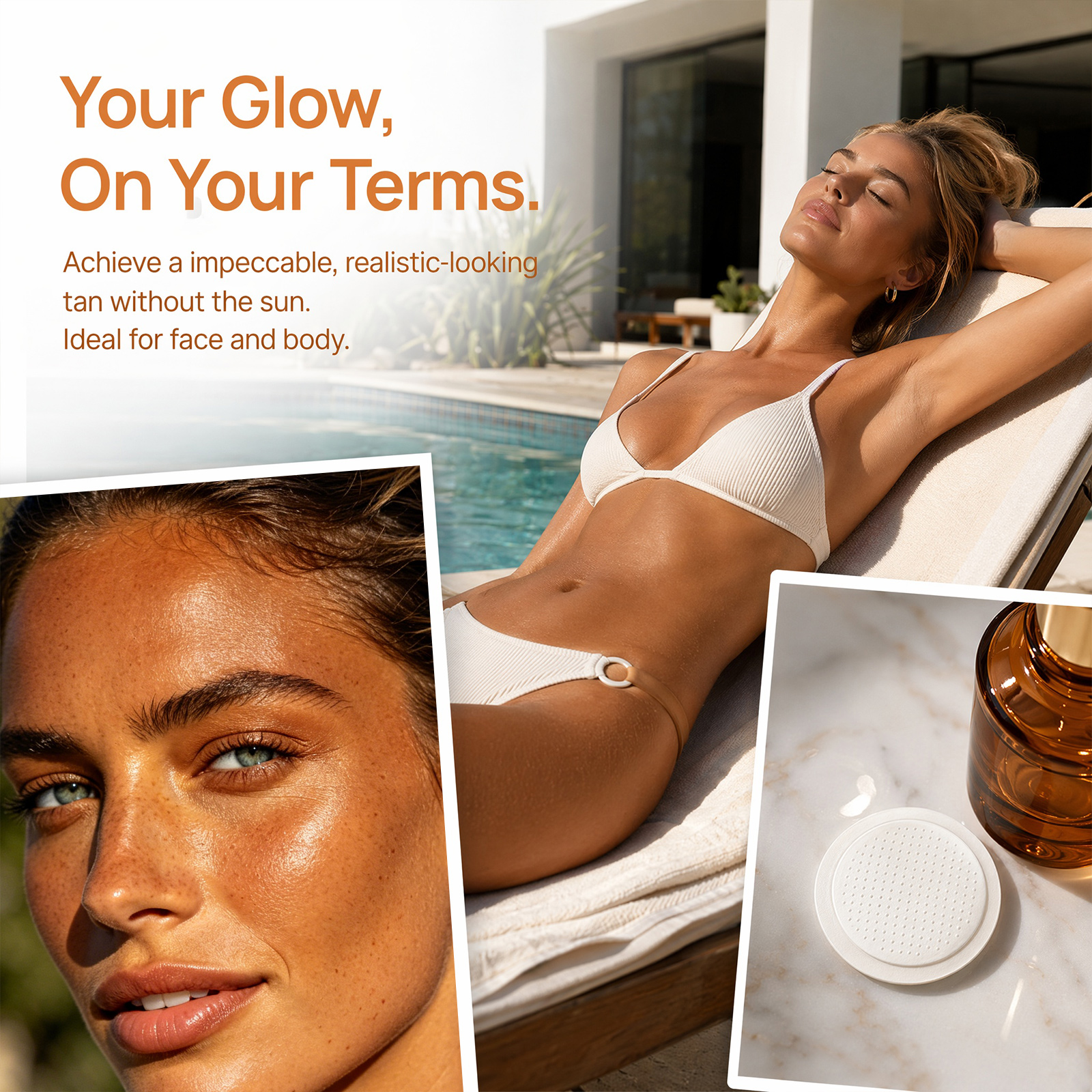 Celestvéra Tanning Microdarts Patches, Sun Free Glow Microdarts Patch, Self Tanning Patches, Tanning Patch for Face & Body Deep Hydration & Golden Bronze for All Skin Types