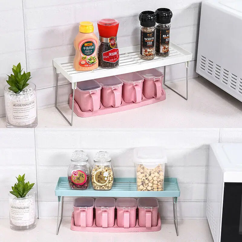 Home Closet Organizer Storage Shelf for Kitchen Rack Space Saving Wardrobe Decorative Shelves Cabinet Holders