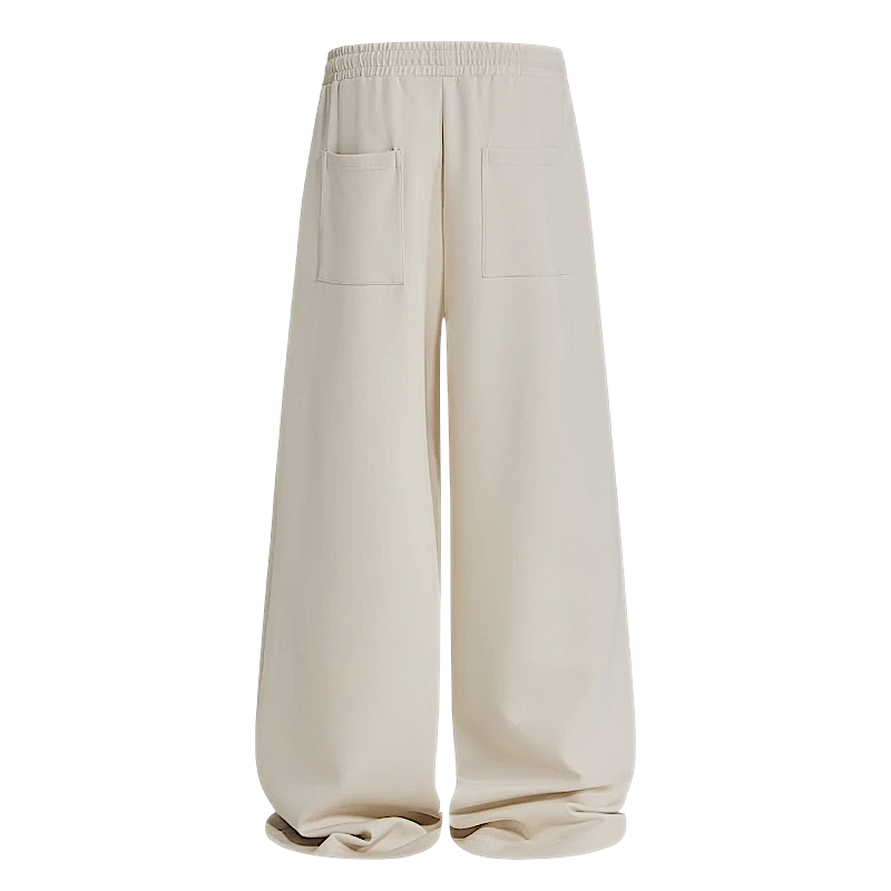 Inverted pleat wide leg jogger