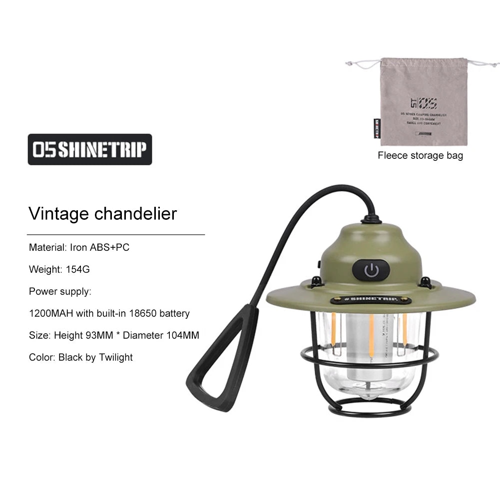 LED Decorative Hanging Lights Waterproof Retro Camping Tent Light