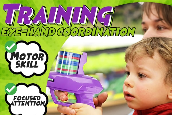 Fun Battle Flying Disc Gun Shooting Toy Set