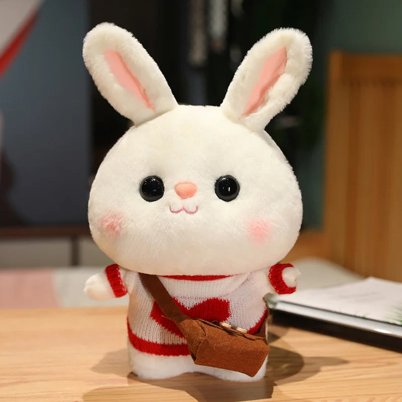 Soft Rabbit Lalafanfan Rabbit Cafe Girl Plush Toy Cute 30cm Kawaii Lalafanfan Doll Wearing Glasses Wearing Clothes Toys Gift