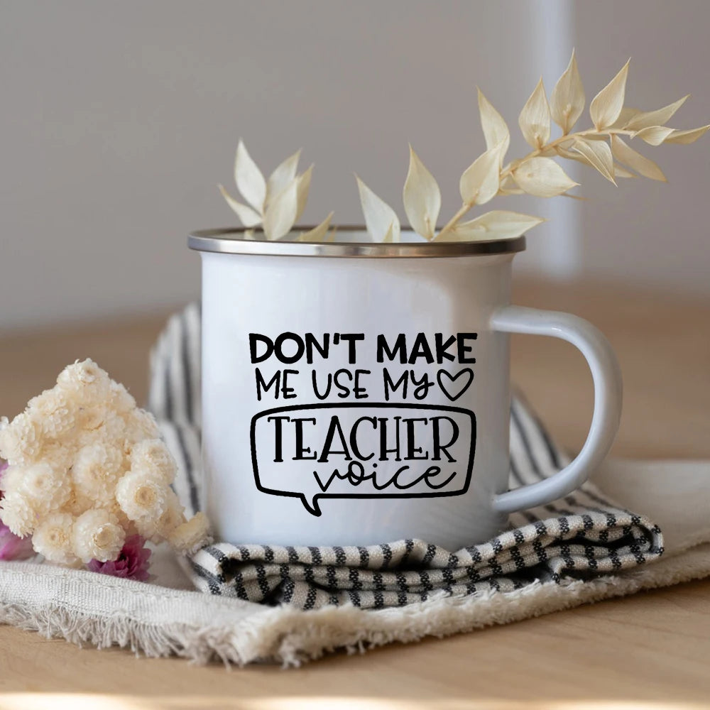 I'm A Teacher What's Your Superpower Teacher Coffee Tea Mug Cup Teacher Appreciation Gift Love Teach Inspire Teachers Enamel Mug