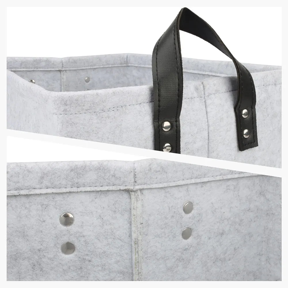 Personalized Pet Toy Storage Basket Felt Cat Dog Toys Storage Box Custom Name Tag Dogs Cloth Home Organize Tool