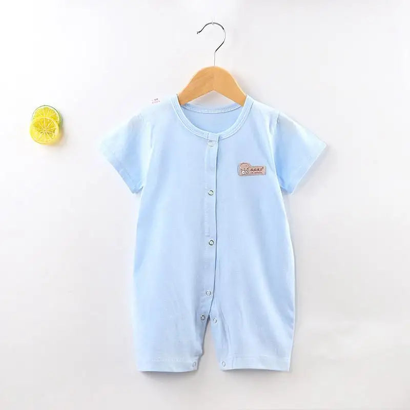 2021 Summer Tide Newborn Costume Baby Boys And Girls Onesie Pure Cotton Short Sleeve Small Girl Cute Jumpsuit Baby Romper