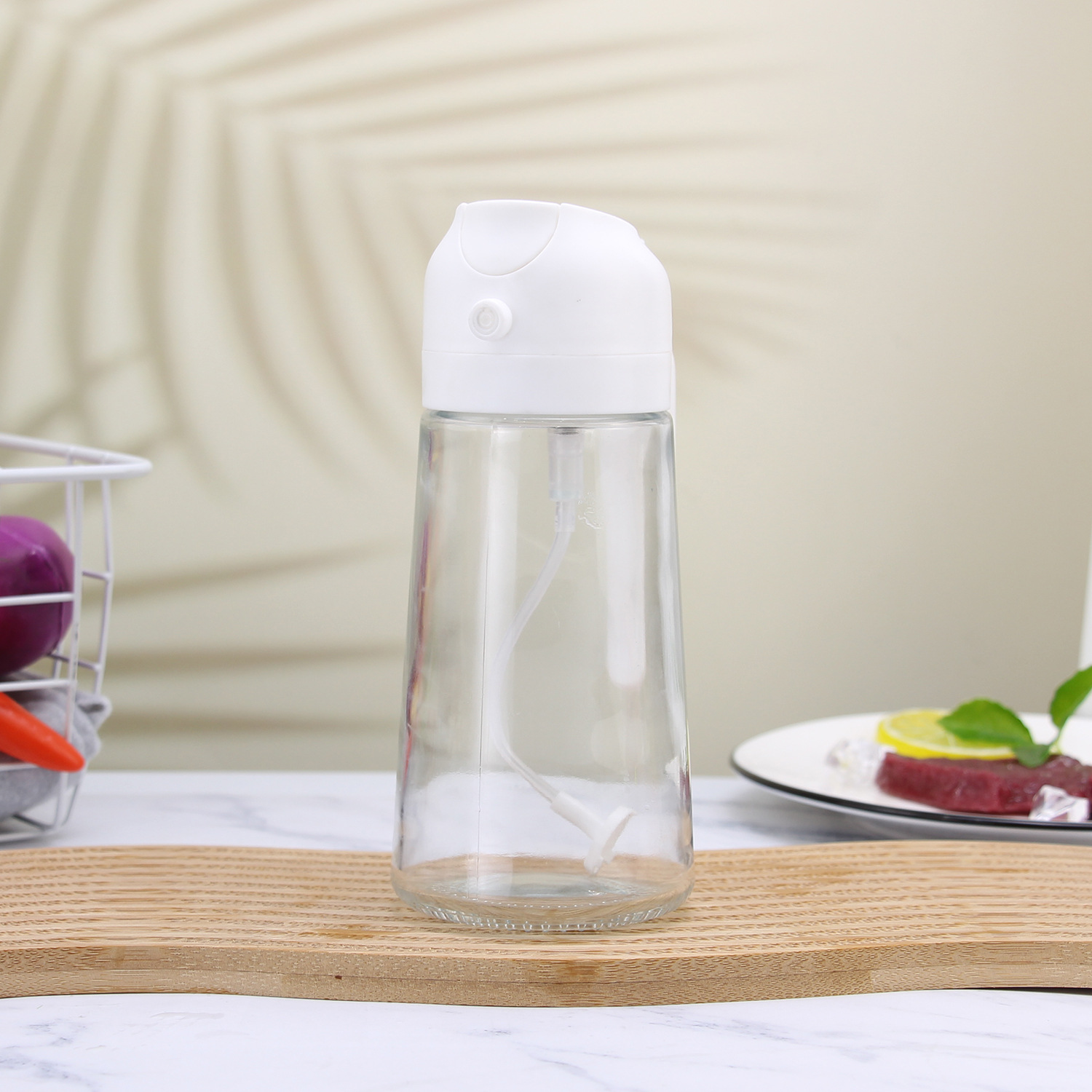 Portable Spray Bottle Spray Oil Pouring 2-in-1 Home Kitchen Glass Spray Bottle Fat Reducing Spray Bottle Shenqi