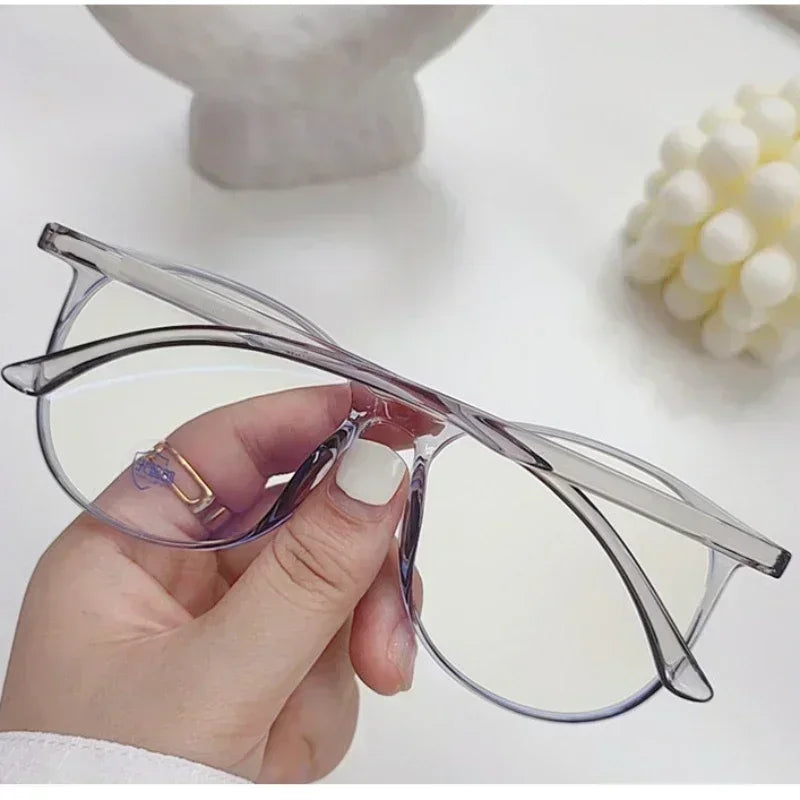 Transparent Computer Glasses Frame Women Men Anti Blue Light Round Eyewear Blocking Glasses Optical Spectacle Eyeglass