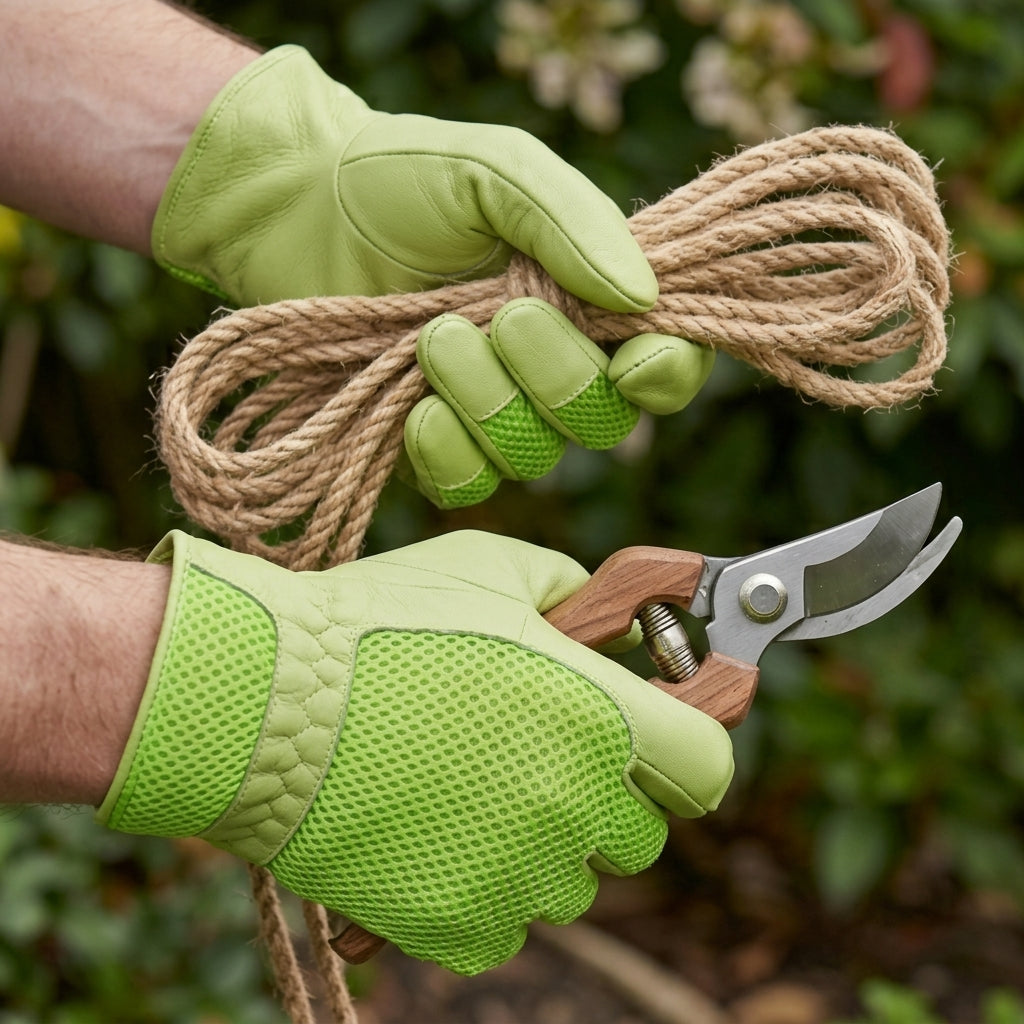 Breathable Leather Utility Gloves