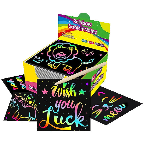 Rainbow Scratch Notes (50/100/150PCS)
