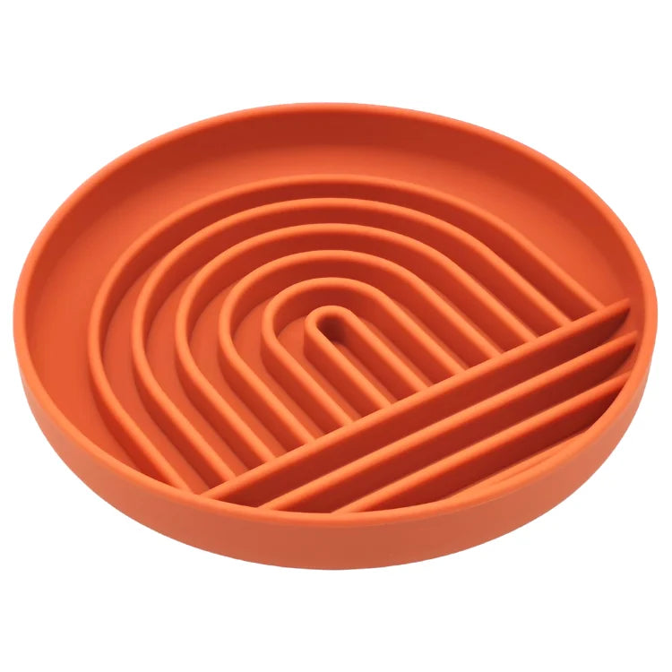 Pet supplies Slow Food  Bowl Cat Anti-Knockover Anti-Slip Food Bowl Puppy Anti-choking Silicone Toy Food Plate