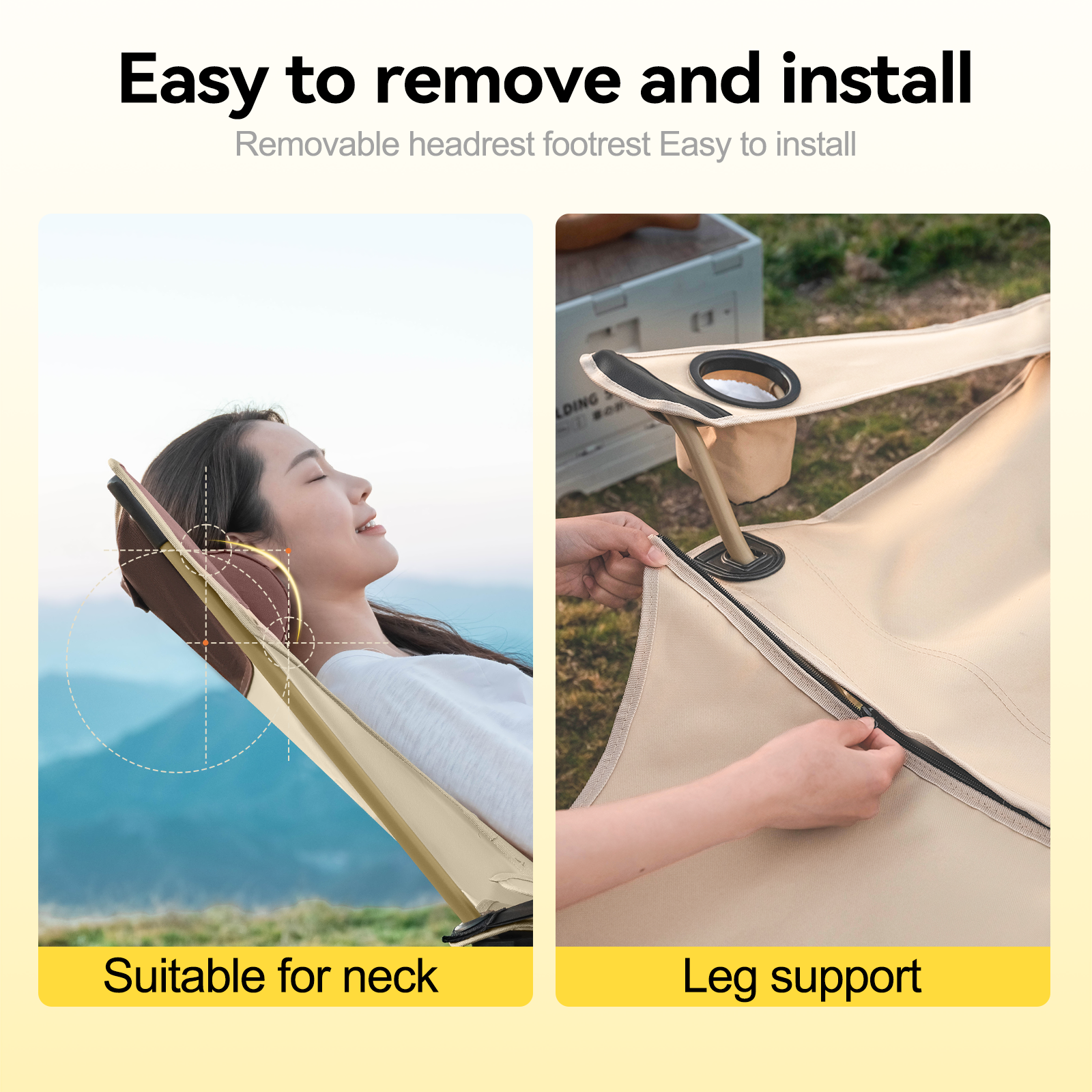 Tanstrider Foldable Camping Lounger 15016