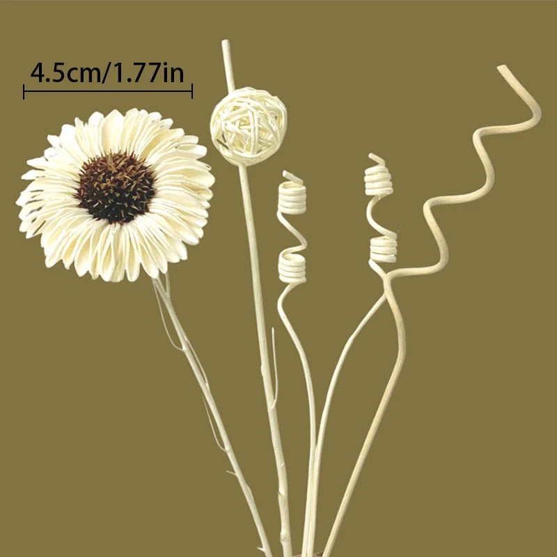 1 Set Diffuser Sticks Flower Aromatherapy Rattan No Fire Aroma Diffuser Sticks Home Living Room Aromatic Incense Supplies