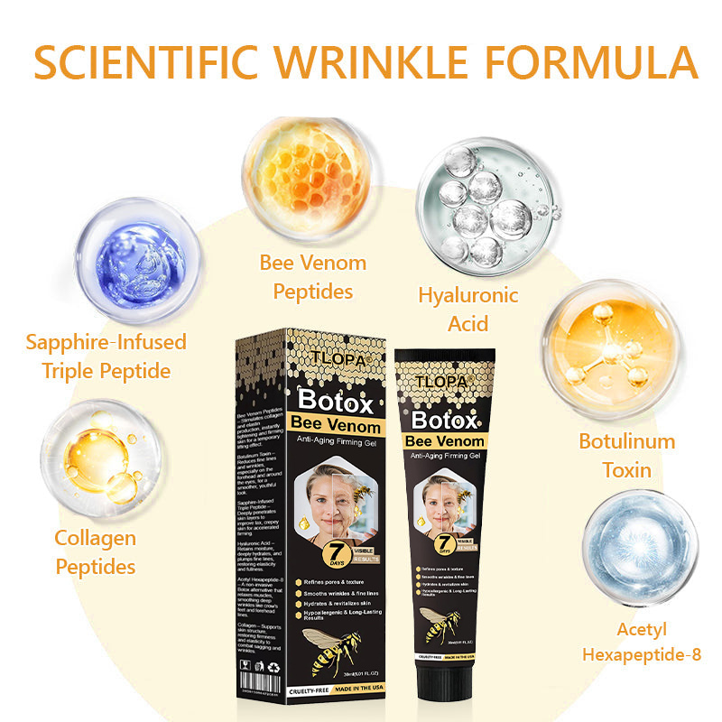 Made and Shipped from USA ✨Top Dermatologists' Recommendation✨ TLOPA® Botox Bee Venom Anti-Aging Firming Gel🔥