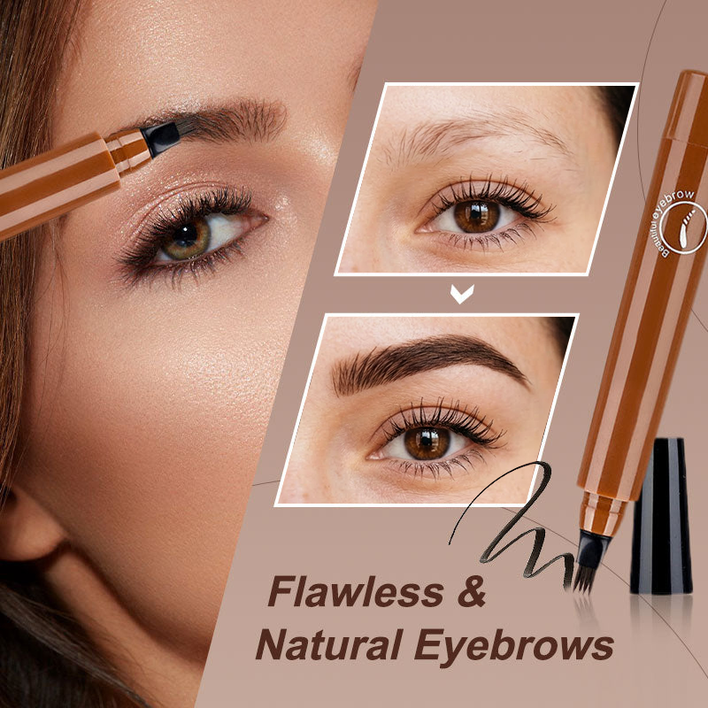 4-Tip Microblade Pen for Brows & Beards – Waterproof, Smudge-Proof & Natural Look