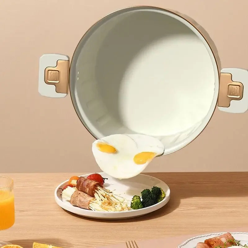 8L Enamel Micro Pressure Pot Korean Vacuum Non stick Soup Pot Non Stick Soup Pot Stewing Boiling Pot Double Ear Stewing Pot