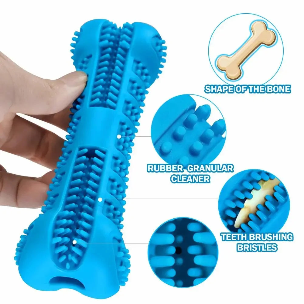 Dog Puppy Toothbrush Rubber Dog Toy Molar Tooth Stick Chew Pet Toys Teeth Cleaning Nontoxic Natural Dental Care for S/M Size Dog