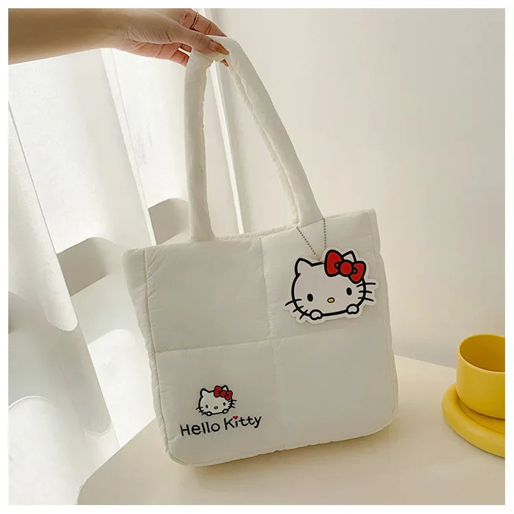 Sanrio HelloKitty Cinnamoroll Cartoon Cosmetic Bag Melody Purses and Handbags Women Hand Wash Bag Kuromi Tote Case High Capacity