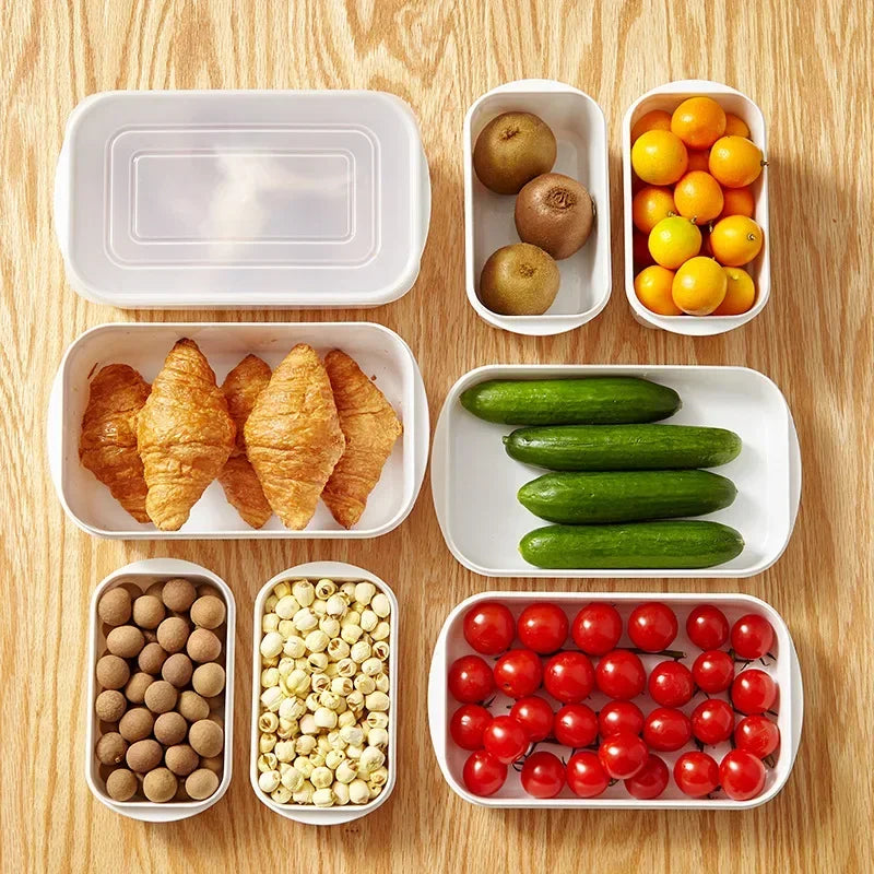 &Refrigerator storage box special sealed box home kitchen multi-function plastic box with lid food Organizer Microwave available