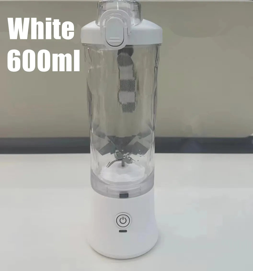 Portable Blender 600ML Electric Juicer Fruit Mixers 4000mAh USB Rechargeable Smoothie Mini Blender Personal Juicer