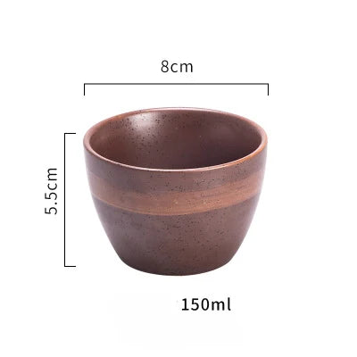 Japanese Classical Ceramic Bowls Tableware Kitchen Soup Noodle Rice Bowl Big Ramen Bowl  Spoon and Teacup