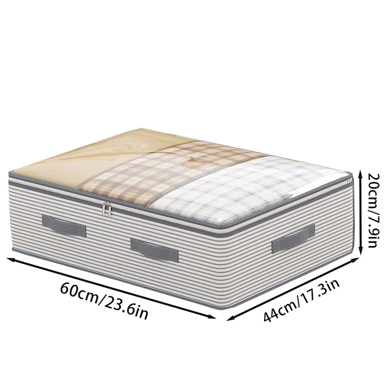 Multifunctional Bed Bottom Storage Bag Large Capacity Foldable Clothing Quilts Portable Storage Container Dust Cleaning Bedroom