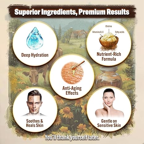 Marroomi Tallow Honey Balm for Face and Body, 2025 New Arrival. Marromi Beef Tallow Skin Moisturizer, 100% Organic Grass-Fed Beef Tallow Balm with Raw Honey, Suitable for All Skin Types