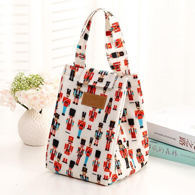 Travel or office food refrigerated bag men and women insulation cover to keep warm Oxford lunch bag Women's casual handbag