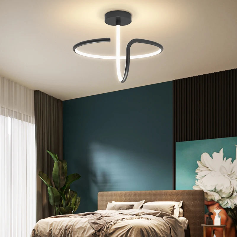 Ceiling light simple modern bedroom atmosphere duplex villa hall Nordic lamps minimalist living room lamp room ceiling lights