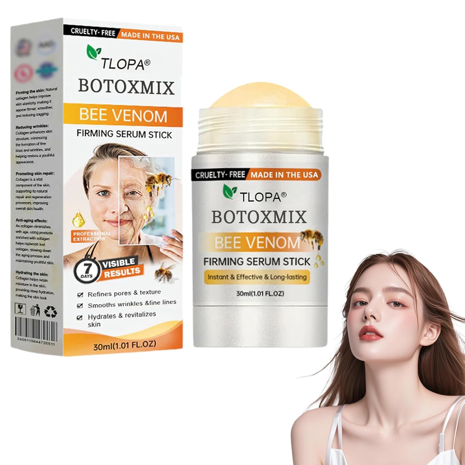 Botox Bee Venom Firming Stick, Advanced Firming Cream, Bee Venom Wrinkle Remover Cream, Bee Venom Firming Stick, Moisturizes and Nourishes Skin