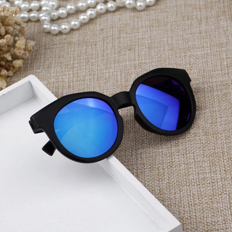 Zilead Kids Sunglasses Colorful Reflective Mirror Hot Boys Girls Kids Child Classic Retro Cute Sun Glasses Round Eyewear UV400